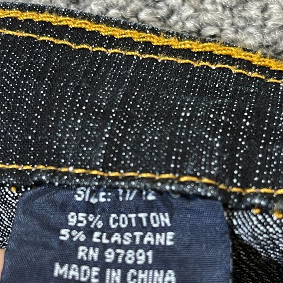 Old Skool Jeans Womens Size 11/12 Blue Embroidered Hip Hop Baggy Wide Leg Grunge - Picture 4 of 9